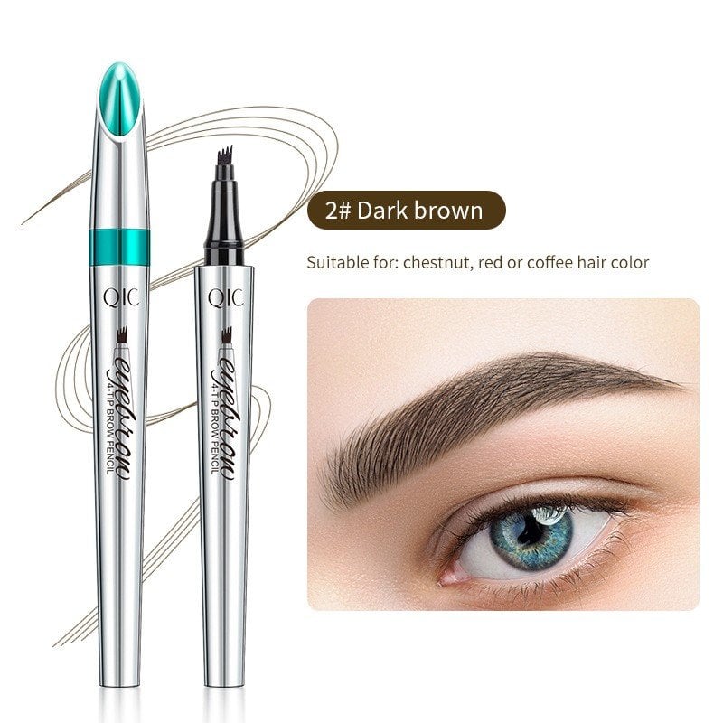 3D Waterproof Microblading Eyebrow Pen 4 Fork Tip Tattoo Pencil (2 Stück)