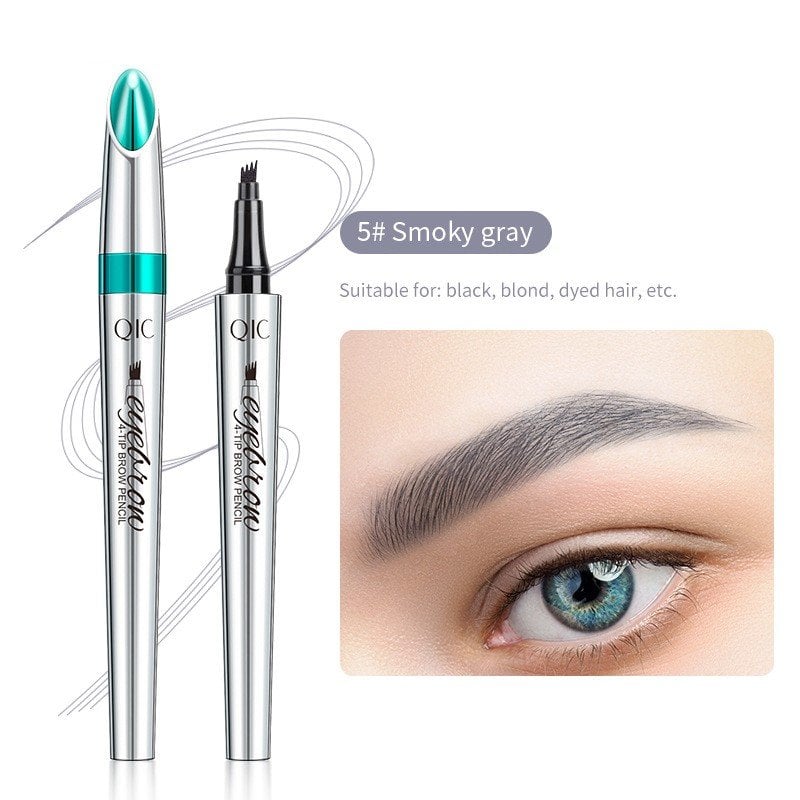 3D Waterproof Microblading Eyebrow Pen 4 Fork Tip Tattoo Pencil (2 Stück)