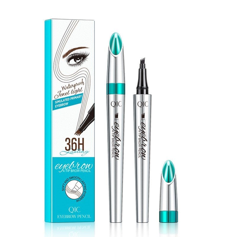 3D Waterproof Microblading Eyebrow Pen 4 Fork Tip Tattoo Pencil (2 Stück)