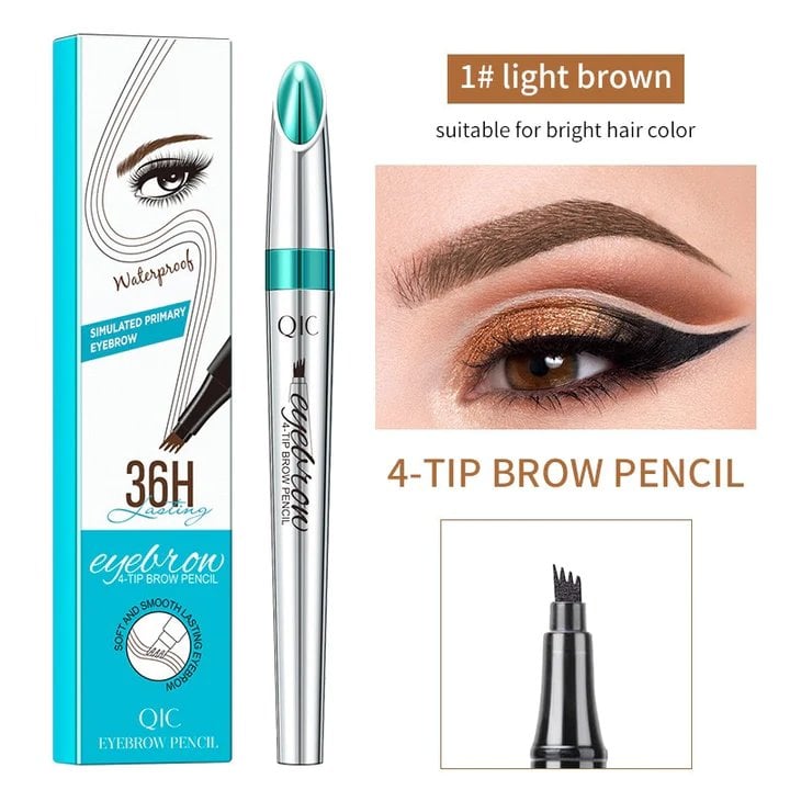 3D Waterproof Microblading Eyebrow Pen 4 Fork Tip Tattoo Pencil (2 Stück)