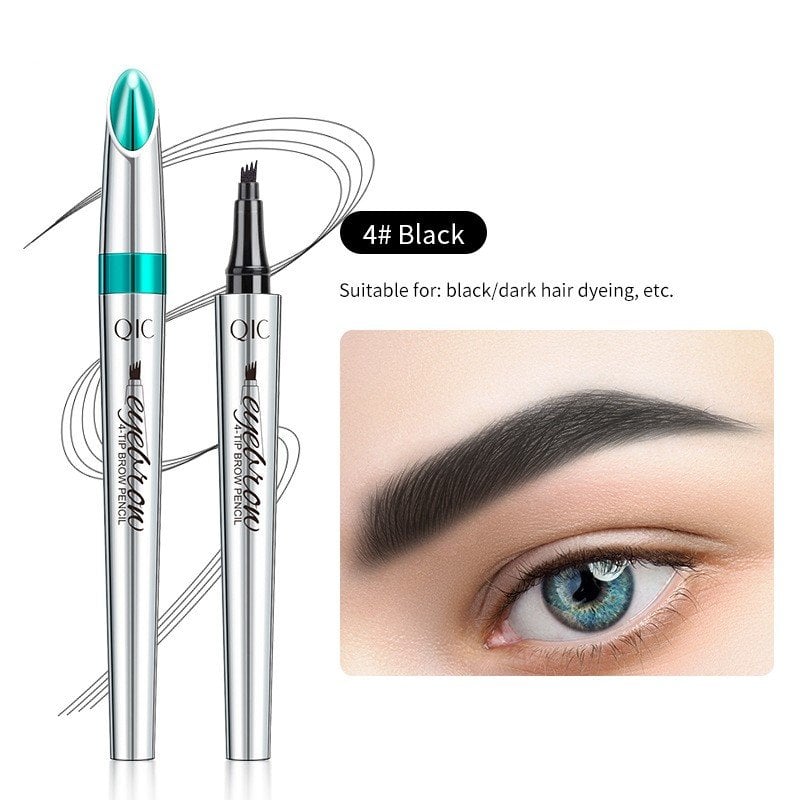 3D Waterproof Microblading Eyebrow Pen 4 Fork Tip Tattoo Pencil (2 Stück)