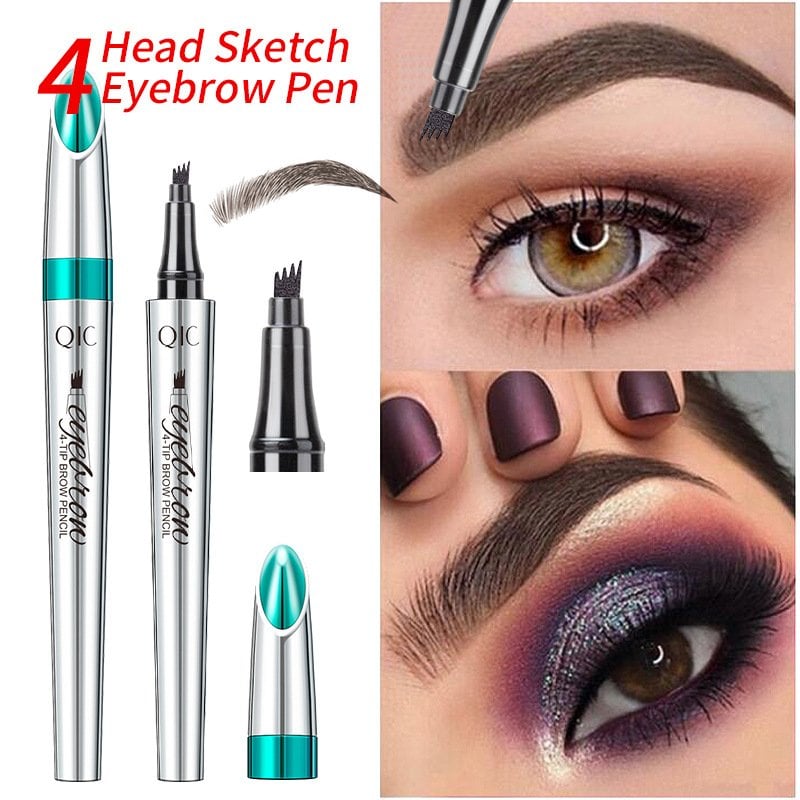 3D Waterproof Microblading Eyebrow Pen 4 Fork Tip Tattoo Pencil (2 Stück)