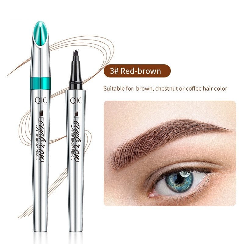 3D Waterproof Microblading Eyebrow Pen 4 Fork Tip Tattoo Pencil (2 Stück)