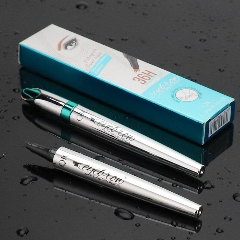 3D Waterproof Microblading Eyebrow Pen 4 Fork Tip Tattoo Pencil (2 Stück)